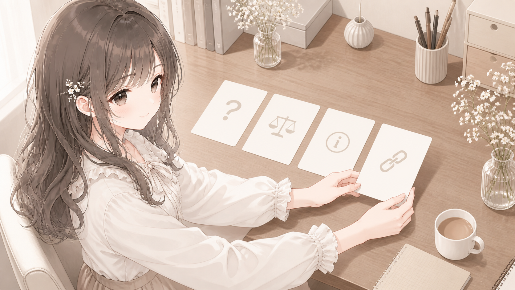 読者に役立つ紹介記事の流れを組み立てる白石琴葉