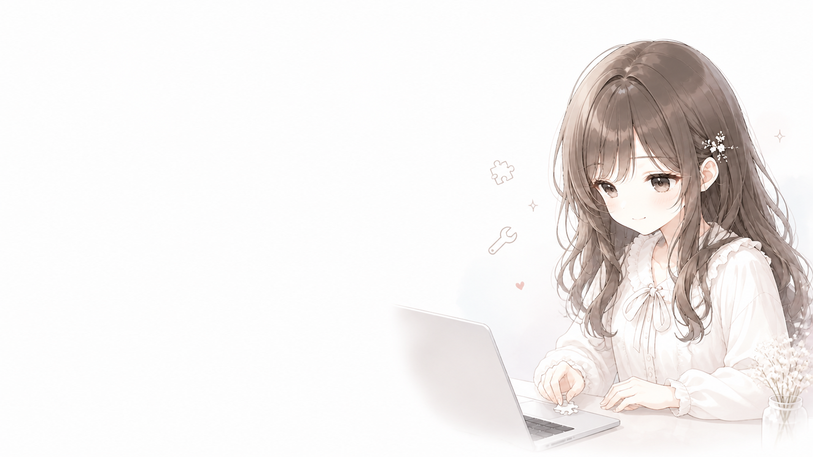 便利ツールを選ぶ白石琴葉のイラスト